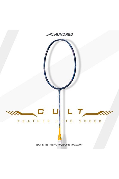 Hundred Cult 79 Carbon Fibre Unstrung Badminton Racket | Full Cover | Intermediate Players | Durable Build