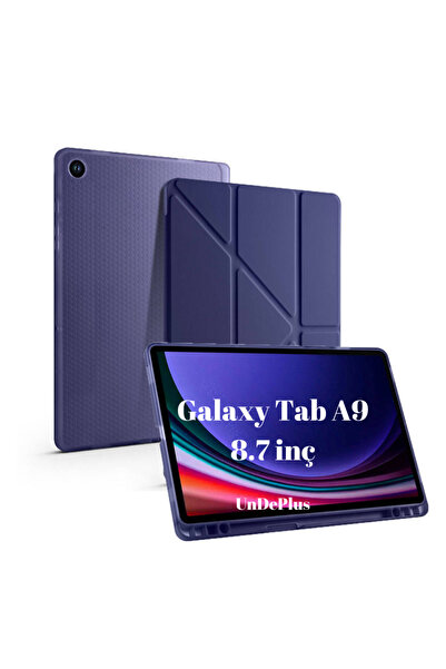 UnDePlus Galaxy Tab A9 8.7inç Uyumlu Kılıf Kalem Bölmeli Trifolding Case X110...