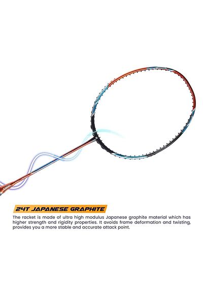 Apacs Asgardia Control Badminton Racket | 73g | Lightweight | Graphite | Unstrung | Full Cover | Orange