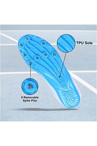 Nivia Running Spikes Strider 2.0 | Blue | Uk 07 | Track Shoes | Running Spikes