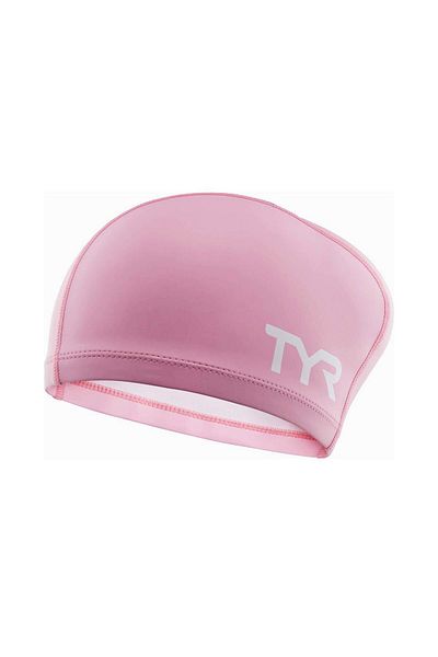 TYR Long Hair Silicone Comfort Swim Cap | One Size | Pink | Swim Gear