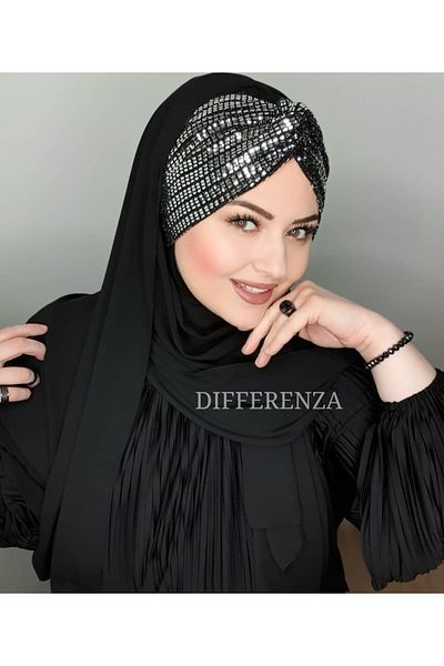 Differenza Μαύρο κρεπ έτοιμο σάλι - ΚΟΥΜΠΙ Παγιάς ΜΠΡΟΣΤΑ