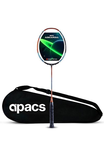 Apacs Asgardia Control Badminton Racket | 73g | Lightweight | Graphite | Unstrung | Full Cover | Orange