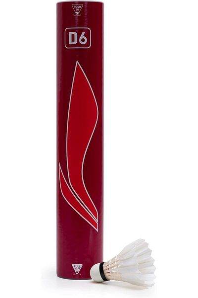 Li-Ning D6 Feather Shuttlecock | White | Pack Of 12 | High-quality Badminton Shuttles | Sport
