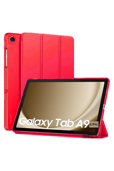 UnDePlus Galaxy Tab A9 8.7 بوصة X110 X115 X117 - حافظة ذكية من جلد البولي يوريثان متوافقة مع وضع النوم الجديد