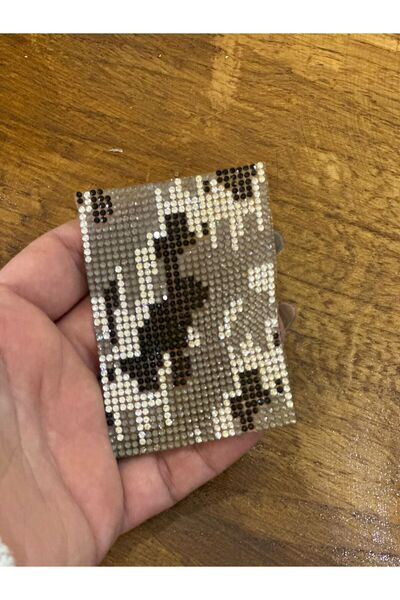 Gönülden Tasarım 8X5 CM crna leopard ploča - lepljiva folija za glačanje, seč...