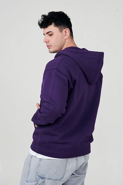 MBEY1989 Ασημί φούτερ Unisex με βαμβακερή κουκούλα με φερμουάρ