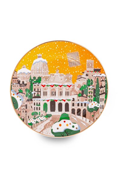 Jumbo New Year Countries 4-Piece Cake Plate 20 cm