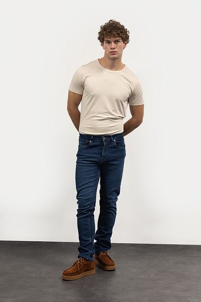 GIESTO Παντελόνι Basic Cut Navy Blue Jean