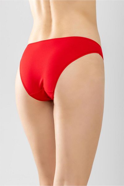 BAYKAR Chiloți de bumbac de bază cu croiala în bikini de damă roșii