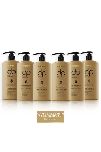 DP Daily Perfection Shampoo - Pine Turpentine 800 Ml, 6 Pieces