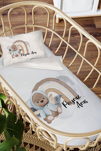 Homamia Isme Özel Anne Yanı 60x100 Beşik Uyku Nevresim Takımı