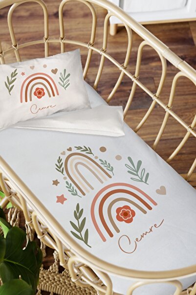 Homamia Isme Özel Anne Yanı 60x100 Beşik Uyku Nevresim Takımı