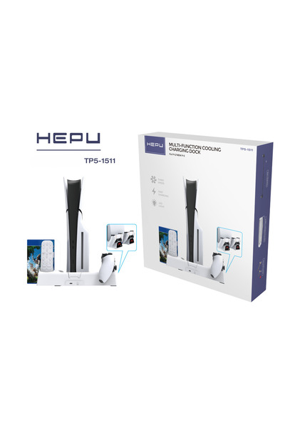 HEPU Ps5 End Ps5 Slim Sogutucu Ve Şarj Tp5-1511 Çok Fonksiyonlu Soğutma Stand...
