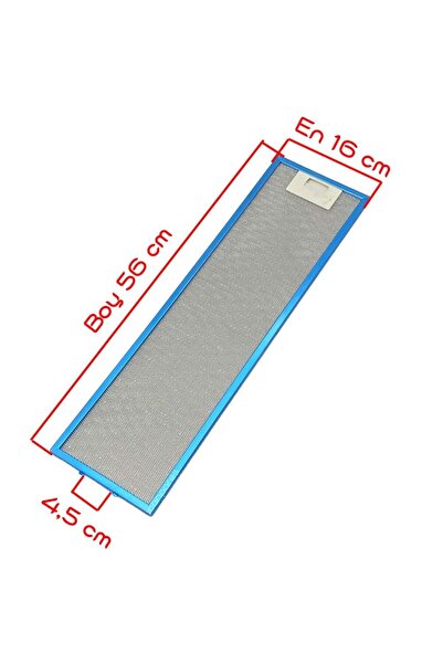 Parmis En 16 Cm Boy 56 Cm Aspiratör Davlumbaz Metal Yağ Filtresi