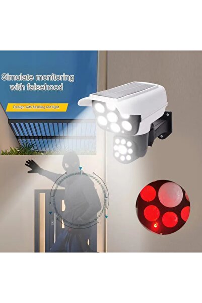 gaman Çift Sensörlü Çift Yön 61+8 Ledli Kamera Görünümlü Güneş Enerjili Solar...