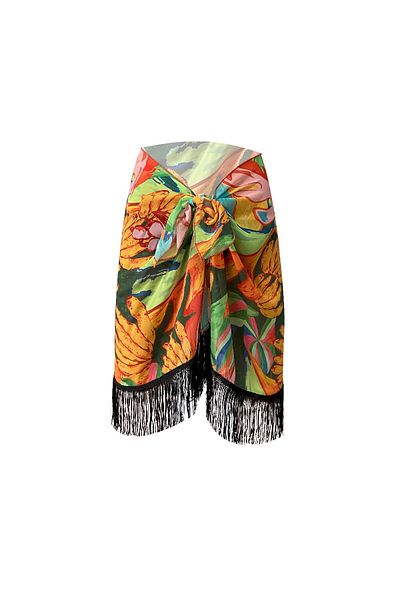 Bolder Amore Tropical Tasseled Short Pareo