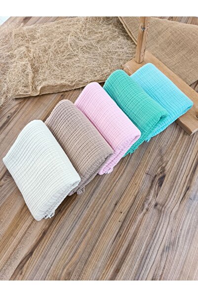 Tomuycuk 4 Layer Muslin Green Baby Blanket - Natural Organic Sleeping Towel 100X120Cm