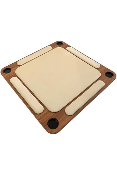 ALBADER Big Wooden Ploot Play Cards Game Table Large Size, Wood Baloot Table Large 95 * 95 * 76 CM