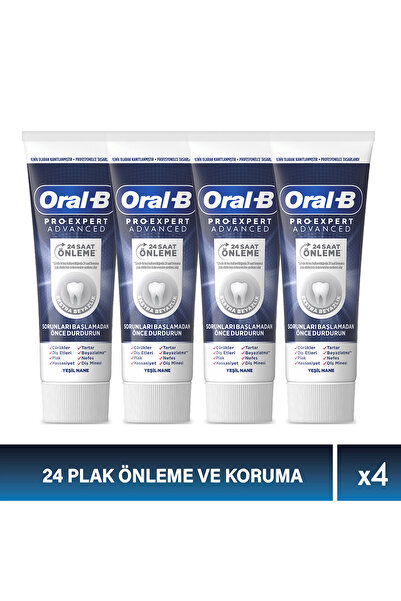 Oral-B  Pro-Expert Advanced Ekstra Beyazlık Diş Macunu 75 ml x 4