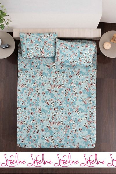 Life Line Double Elastic Sheet Pillowcase Set