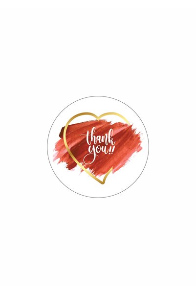 NEON Dijital Baskı Merkezi Thank You Sticker 4.5*4.5 cm - 250 Pieces