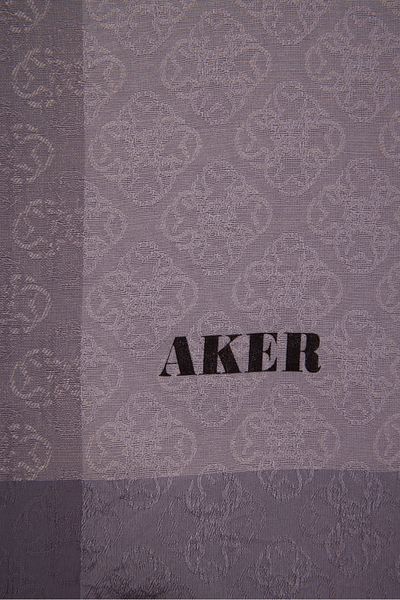 Aker 75X190 cm Monogram Jacquard Shawl