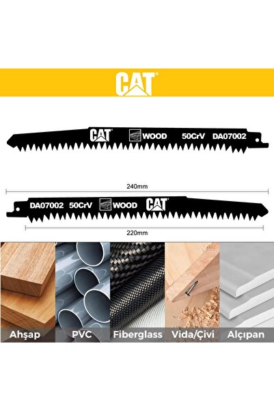 Cat DA07002 228mm 2 Parça Profesyonel Hızlı Ahşap Kesme Tilki Kuyruğu Testere Ucu
