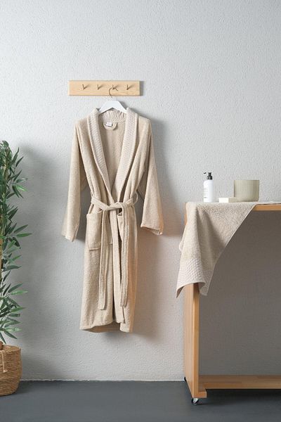 FAVORA Σετ μπουρνούζι Tuwa Unisex Cotton Size Xxl Μονό - Μπεζ