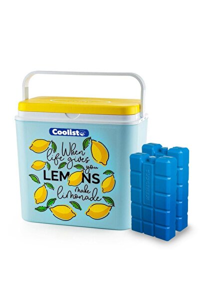 Genel Markalar CLB30LM 30 Litre Limon Desenli Buzluk + 3 Adet 400gr. Buz Kaseti
