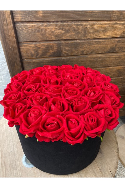 Home Siyah kutuda 41 yapay kırmızı gül isteme çiçeği söz nişan çiçeği kırmızı...