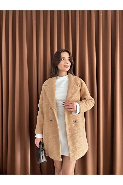 Nesil Oversize Double Breasted Boucle Coat