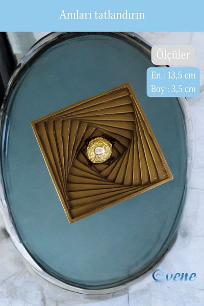 Evene Sugar Bowl Gold Antique Color Presentation Cup Dragee Decorative Plate Model 3