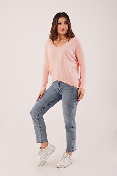 Hipo Trend Μαλακό ύφασμα Loose Cut Ροζ Μπλούζα