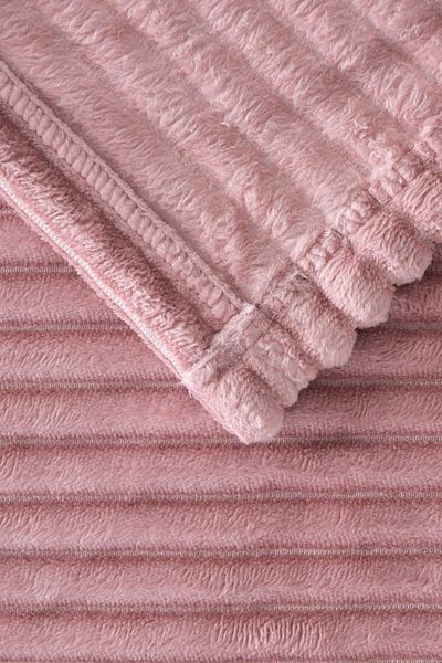 FAVORA Aksu Ipeksoft Ribbed Double Blanket - Dusty Rose