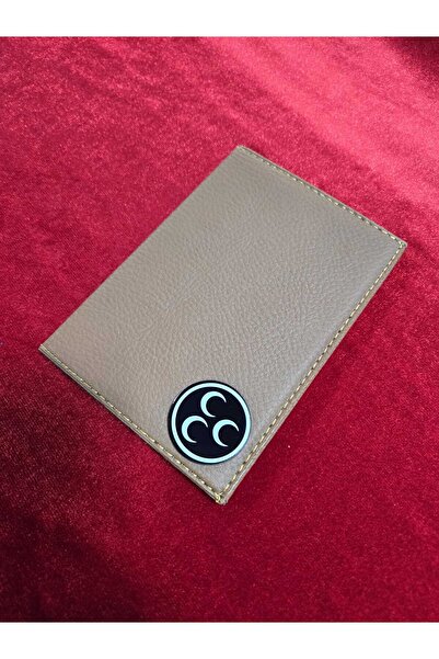 ATTA PAZARLAMA حامل ترخيص ثلاثي الهلال من جلد بني شبكي منقوش، حافظة ترخيص، مح...