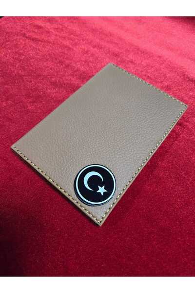 ATTA PAZARLAMA حامل ترخيص من الجلد البني من زجاج شبكي منقوش، حافظة ترخيص، محف...