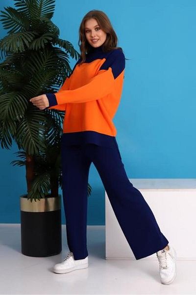 Irmak Kerekli 1309 Model Oversize Knitwear Tracksuit Set - Bottom and Top Set