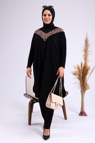 Ferace Women's Large Size Clothing Tunic Bat Sleeve And Oversize Cut