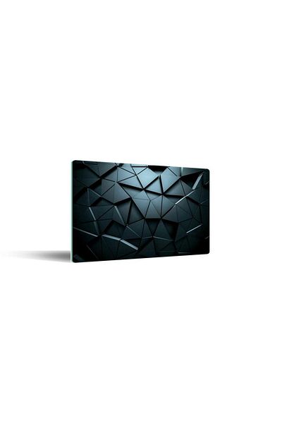 Saban 30X40 cm Glass Cutting Board Black Triangles