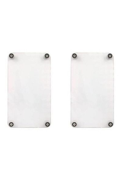 Saban 2-Piece 30X52 cm Glass Stove Protector for 4-Piece Stoves Yellow