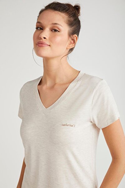 Catherine's Kadın 3 Lü Kahve Pijama Takım C9T1N6O2