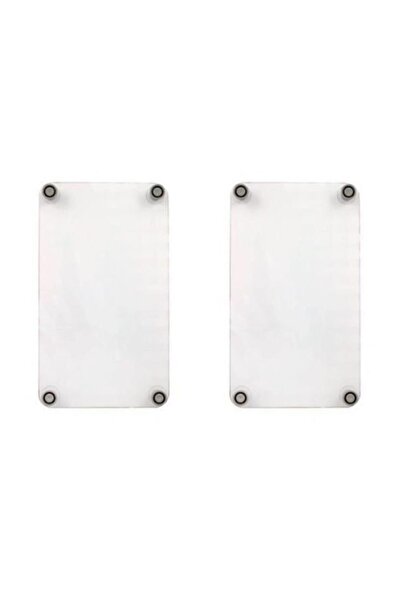 Saban 2-Piece 30X52 cm Glass Stove Protector Gray Gold Marble for 4-Piece Stoves