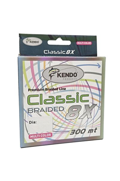 Kendo Classic 300m 8x 8 Kat Örgü Ip Olta Misinası Multicolor 0.18mm