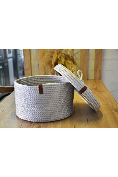 fa collection desing Jute Wicker Basket with Lid, Hand Woven, Multi-Purpose Basket, Bathroom and Kitchen Organizer