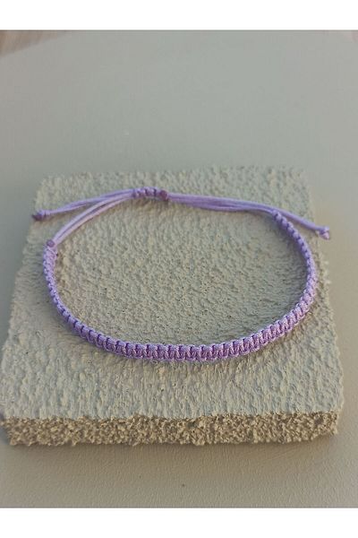 TREND Lilac Macrame String Surfer Bracelet - Hand Broadcast, Water Resistance, Adjustable Design