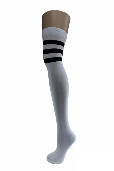 Design Socks Безшевни чорапи до коляното с кръгъл шарен дизайн