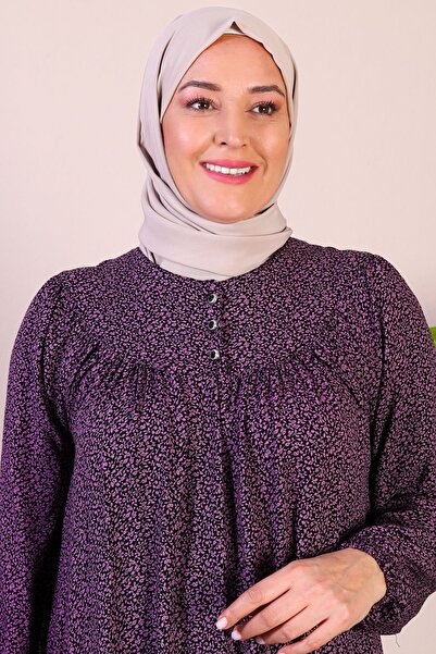 Ferace Γυναικείο Μακρύ Μεγάλο Μέγεθος Μητρικό Φόρεμα Καλοκαιρινό Μουσουλμανικό Ρούχα Λιλά