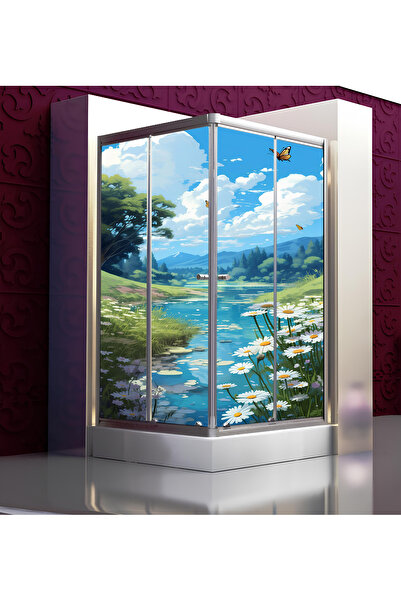 Özbey Reklam Banyo Duşakabin Kaplama Folyo Sticker Ord-158 ( Ölçüsü 160x170 4...