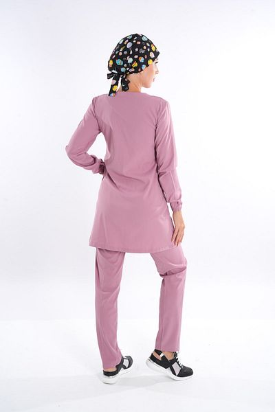 Nur Medikal Giyim Model Migdale Moale Lycra Pudră cu Fermoar Doctor Asistentă Uniformă Chirurgică